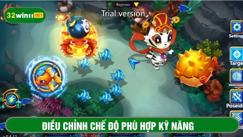 Điều chỉnh chế độ game phù hợp với kỹ năng để tối ưu trải nghiệm 